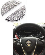 Load image into Gallery viewer, Bling Car Steering Wheel Emblem Logo Sticker Accessories 3D Rhinestone Decals Sticker for Nissan
