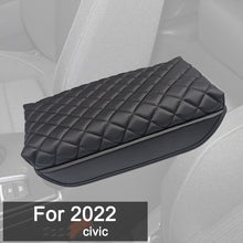 Load image into Gallery viewer, Car Armrest Cover Cover  Grid Leather Case Stereo Armrest Cover for Civic 11th gen 2022
