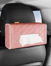 Load image into Gallery viewer, SENYAZON Tissue Holder for Car Diamond PU Leather Universal Car Sun Visor or Vehicle Backseat Tissue Holder
