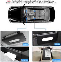 Load image into Gallery viewer, Senyazon 2 Pcs Car Tissue Holder, Visor Tissue Holder Car Tissue Holder for Car PU Leather Tissue Box Holder for Car Sun Visor &amp; Seat Back
