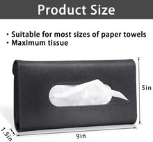 Load image into Gallery viewer, Senyazon 2 Pcs Car Tissue Holder, Visor Tissue Holder Car Tissue Holder for Car PU Leather Tissue Box Holder for Car Sun Visor &amp; Seat Back
