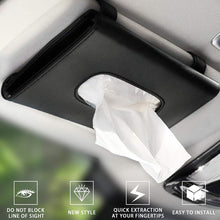 Load image into Gallery viewer, Senyazon 2 Pcs Car Tissue Holder, Visor Tissue Holder Car Tissue Holder for Car PU Leather Tissue Box Holder for Car Sun Visor &amp; Seat Back
