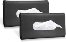 Load image into Gallery viewer, Senyazon 2 Pcs Car Tissue Holder, Visor Tissue Holder Car Tissue Holder for Car PU Leather Tissue Box Holder for Car Sun Visor &amp; Seat Back
